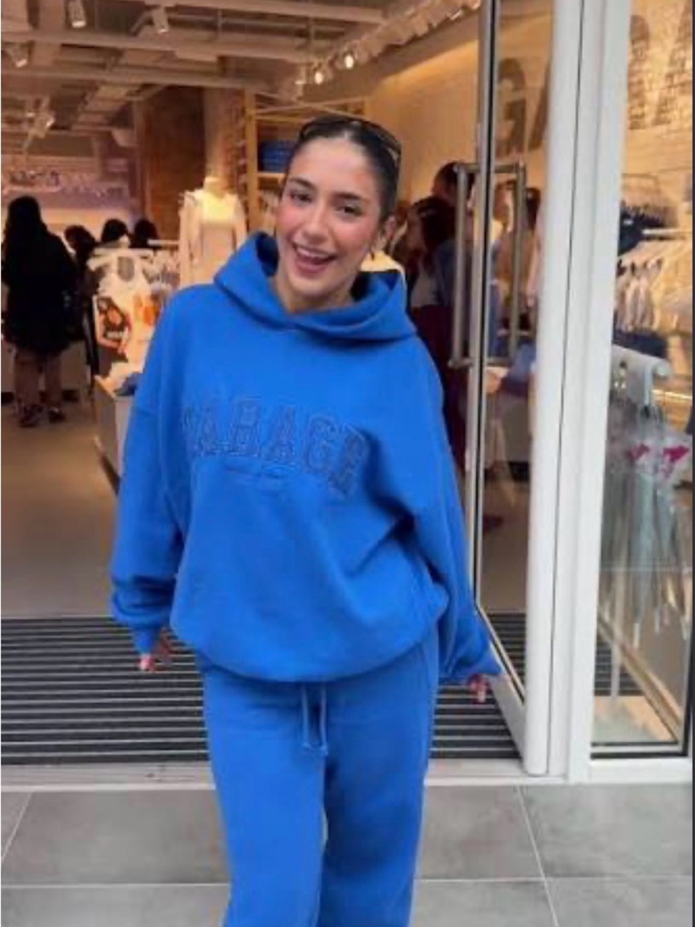 Garage Royal Blue Embroidered Pullover Hoodie